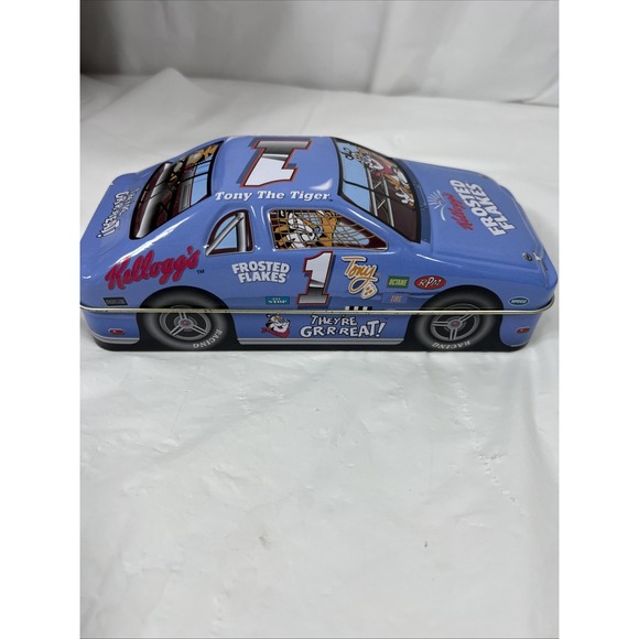 Kellogg's Frosted Flakes Car Tin 1998‎ Tony The Tiger Racing Container Kellog - Picture 5 of 16